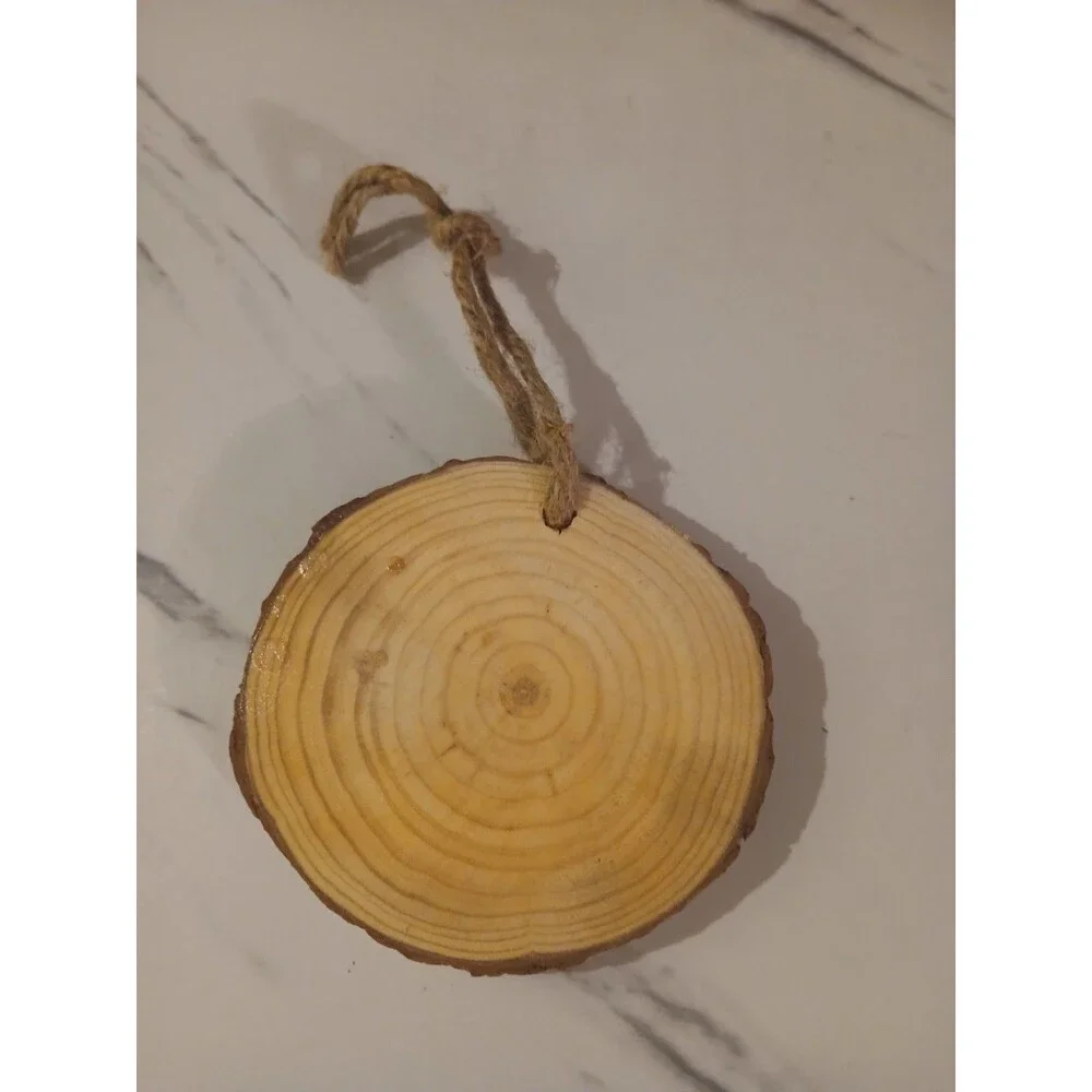 Handmade Woodslice Chicken Ornaments Primitive Cottage Rustic Holiday Gift